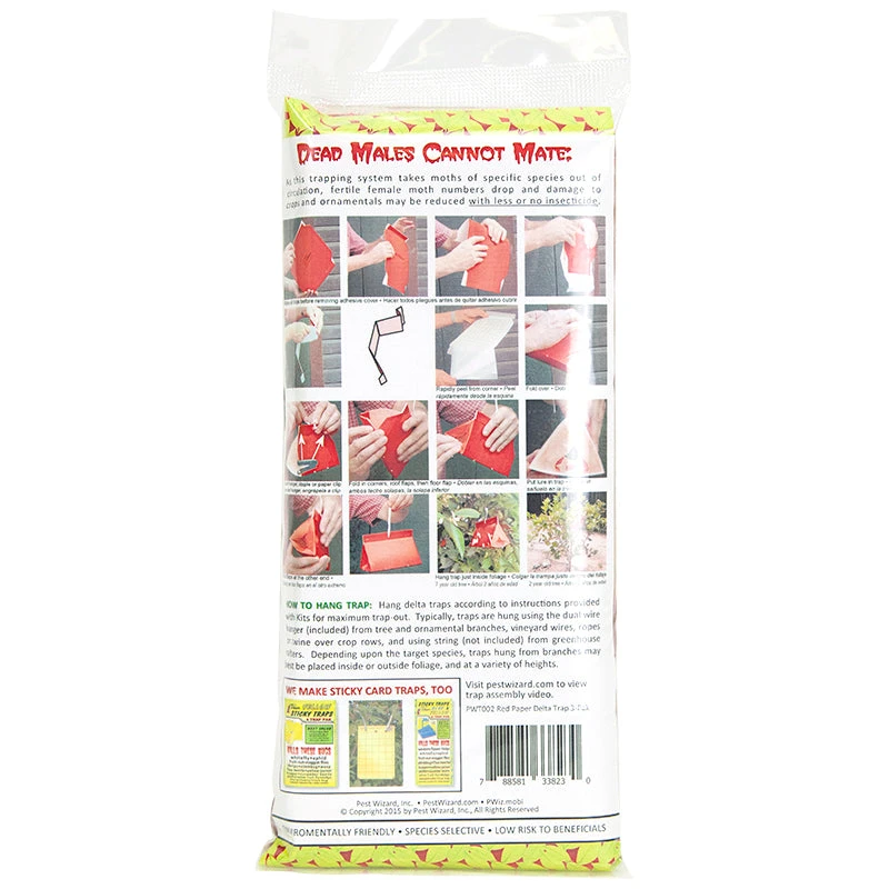 Pest Wizard Paper Delta Trap 3-Pack 4 Pest Wizard Paper Delta Trap 3-Pack - Image 2