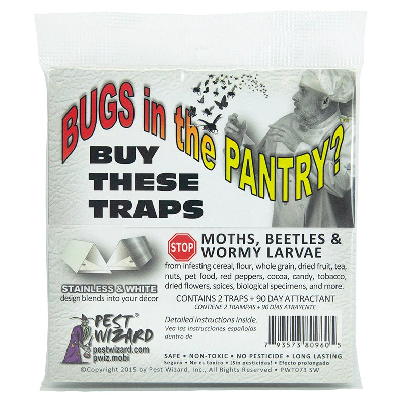 Pest Wizard BUGS In The PANTRY?™ 2-Pack Stainless And White 3 Pest Wizard BUGS In The PANTRY?™ 2-Pack Stainless And White