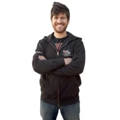 Peaceful Valley Hooded Zipper Sweatshirt - Medium (Black)