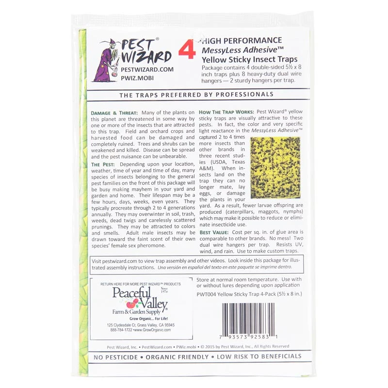 Pest Wizard Yellow Sticky Card Trap, Large 4-Pack 5 Pest Wizard Yellow Sticky Card Trap, Large 4-Pack - Image 3